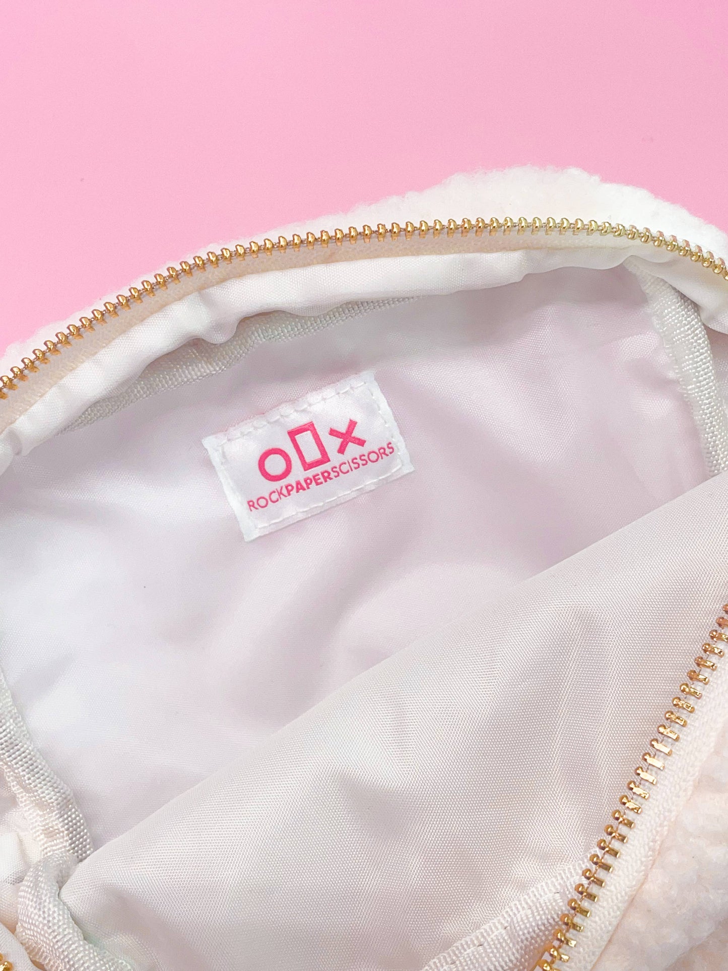 Pink Bow Teddy Cosmetic Zipper Bag