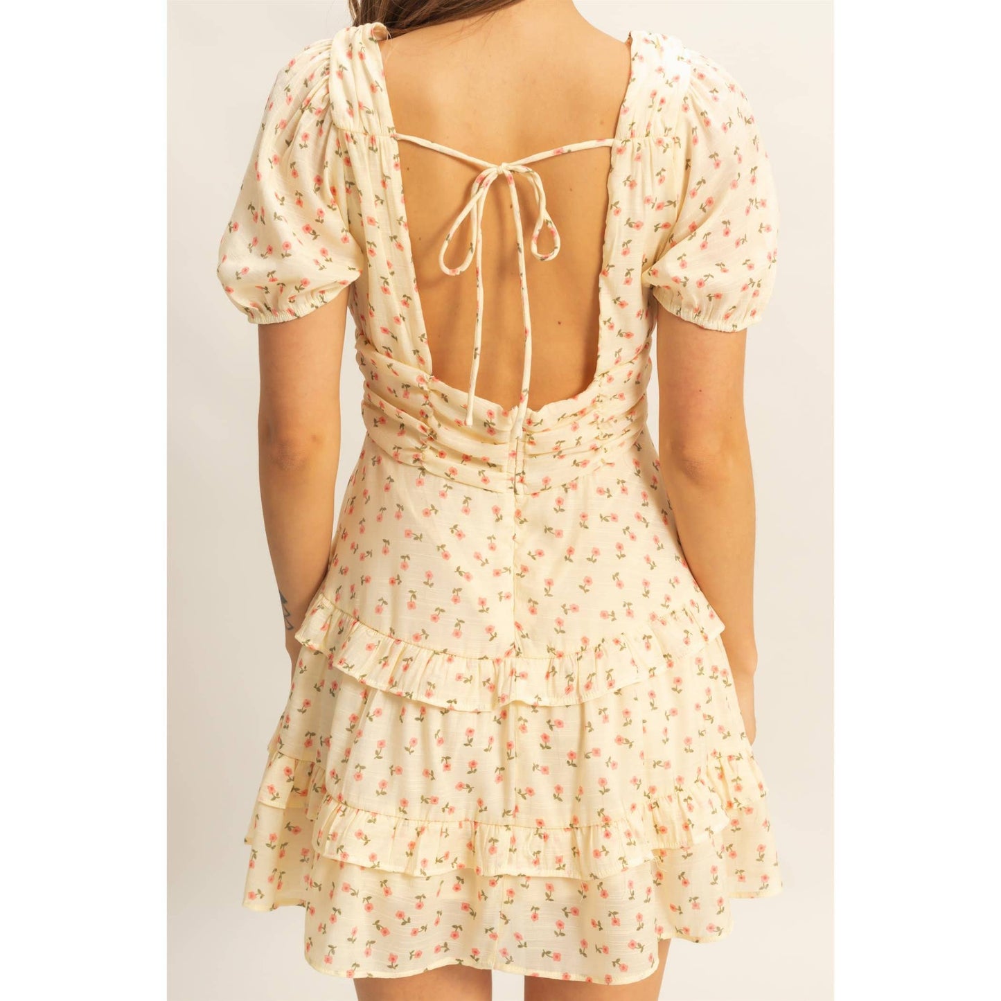 Floral Tiered Mini Dress