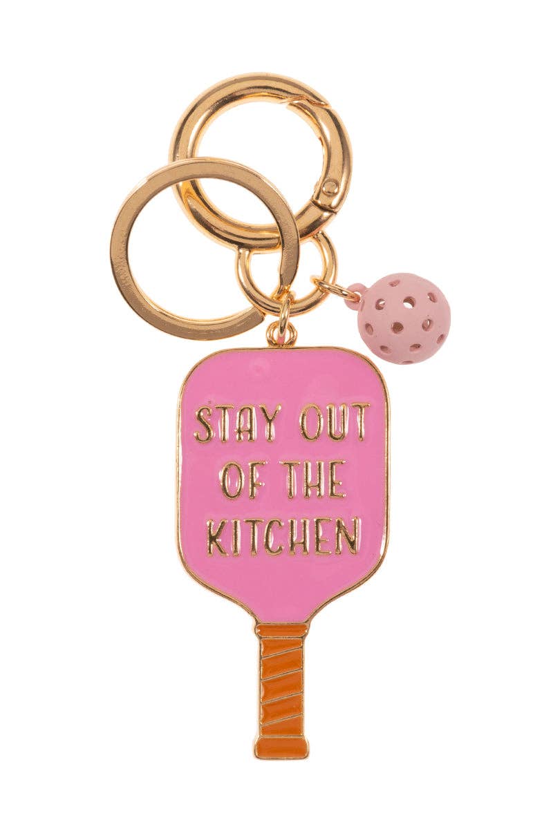 Pickleball Enamel Keychain