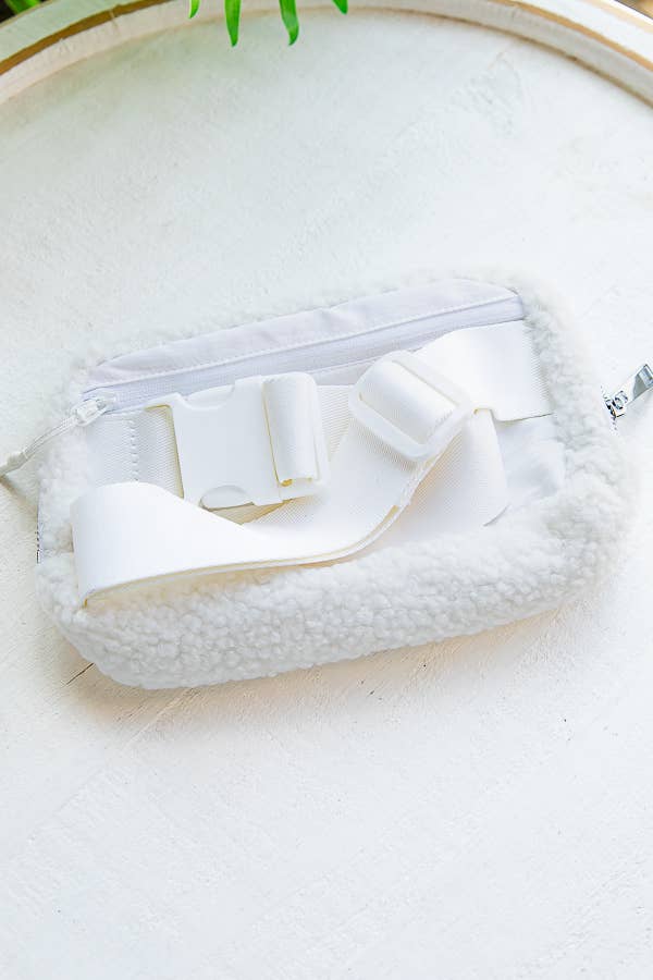 Sherpa Teddy Crossbody Belt Bag