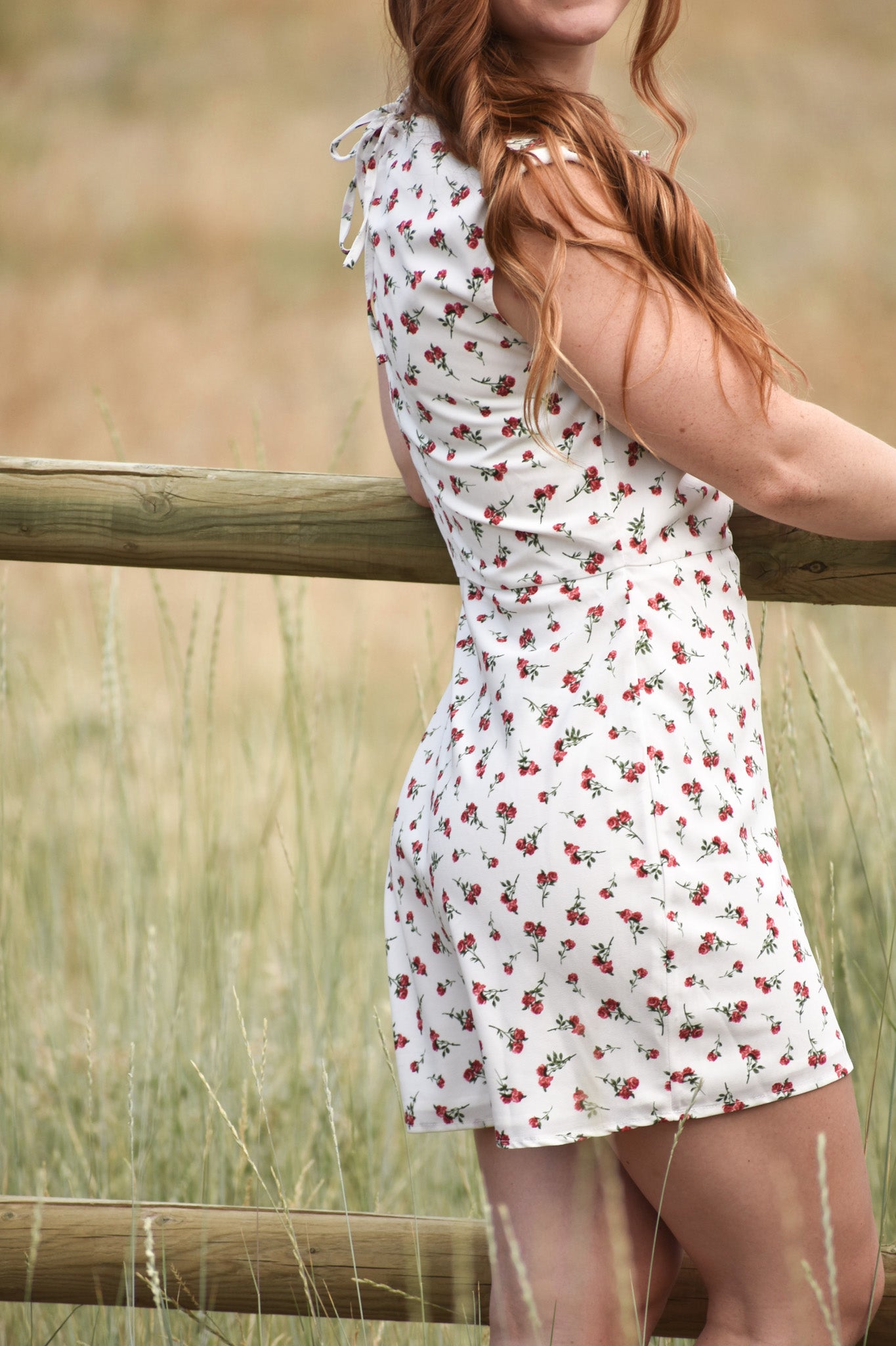 Red Floral Mini Dress