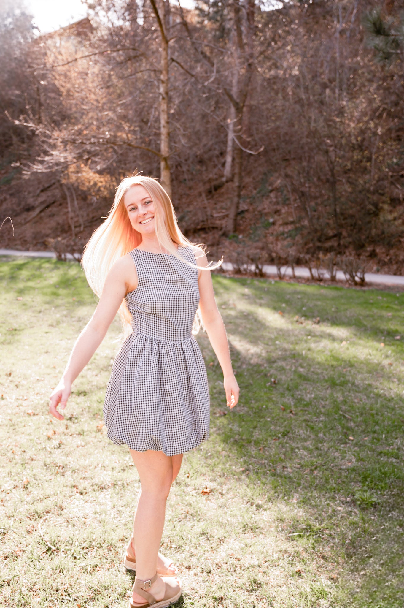 Checkered Bubble Dress