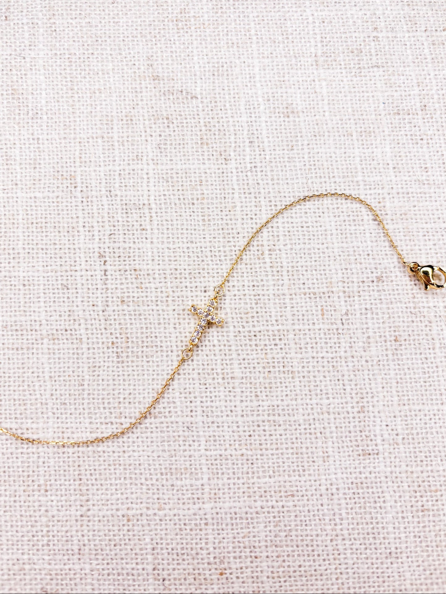 Side Hanging Cross Bracelet