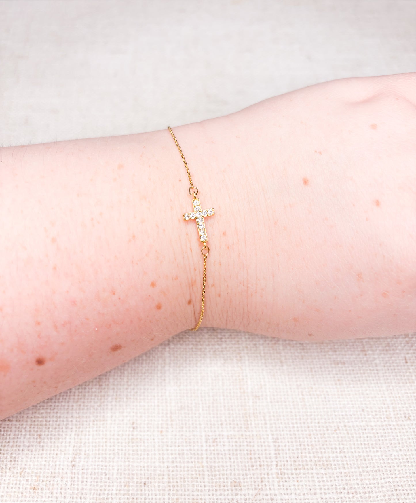 Side Hanging Cross Bracelet