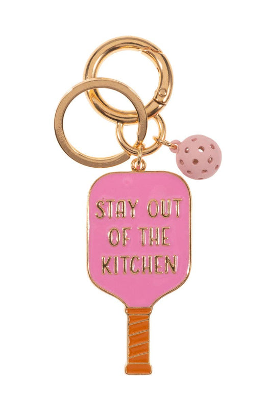 Pickleball Enamel Keychain