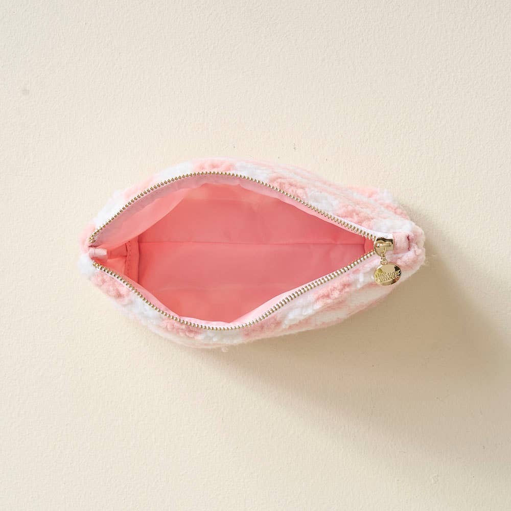 Teddy Pouch - Checkered Blush