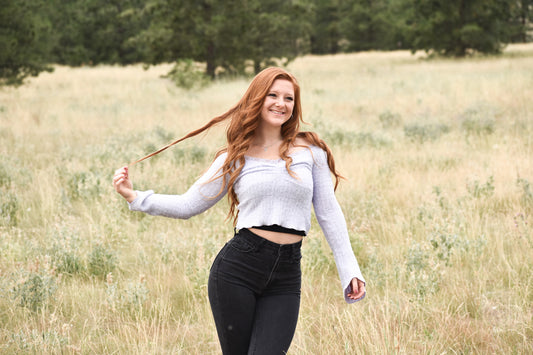 Fuzzy Knit Off-Shoulder Top