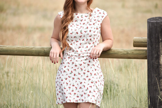 Red Floral Mini Dress