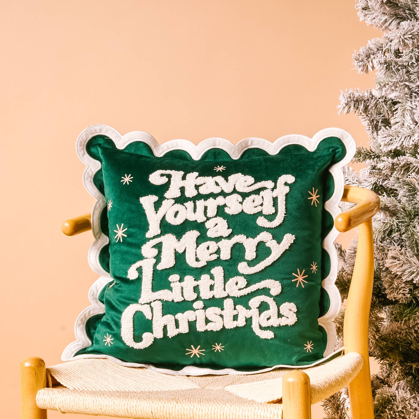 Merry Little Christmas Throw Pillow